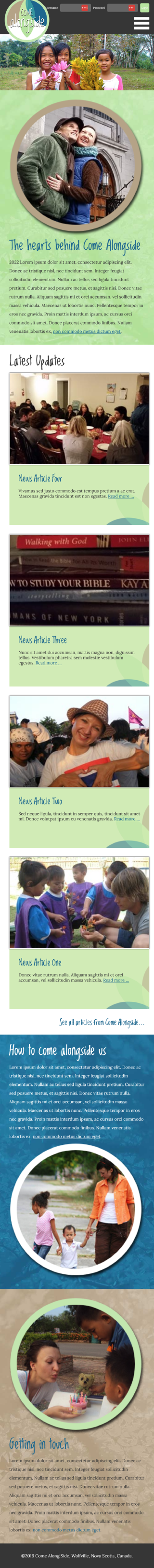 Come Alongside Mobile View